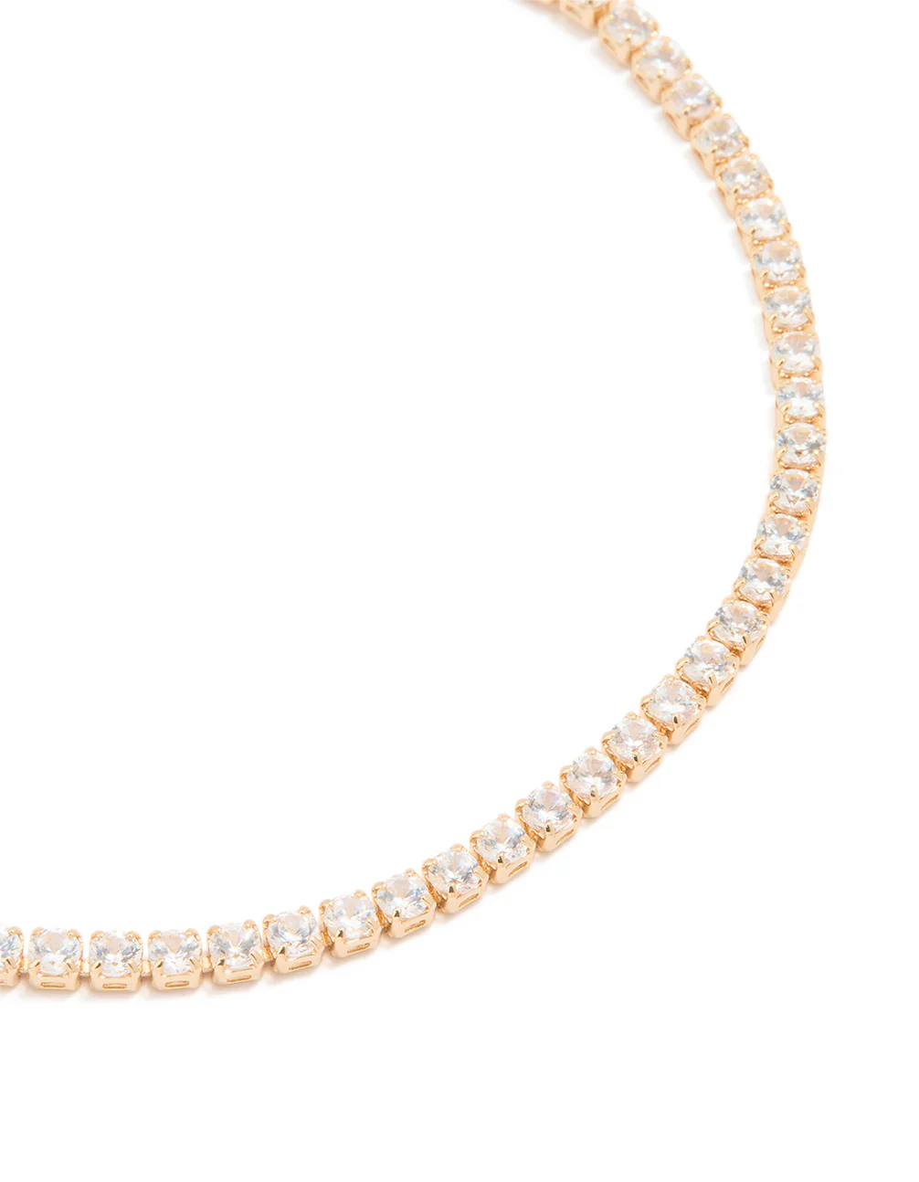 Gold Plated Cubic Zirconia Tennis Anklet - Image 2