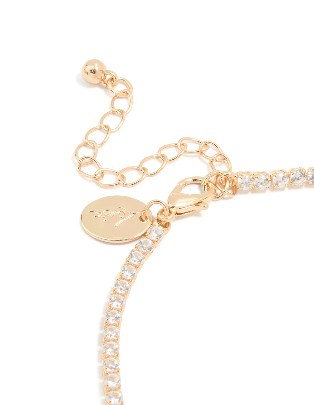 Gold Plated Cubic Zirconia Tennis Anklet - Image 3
