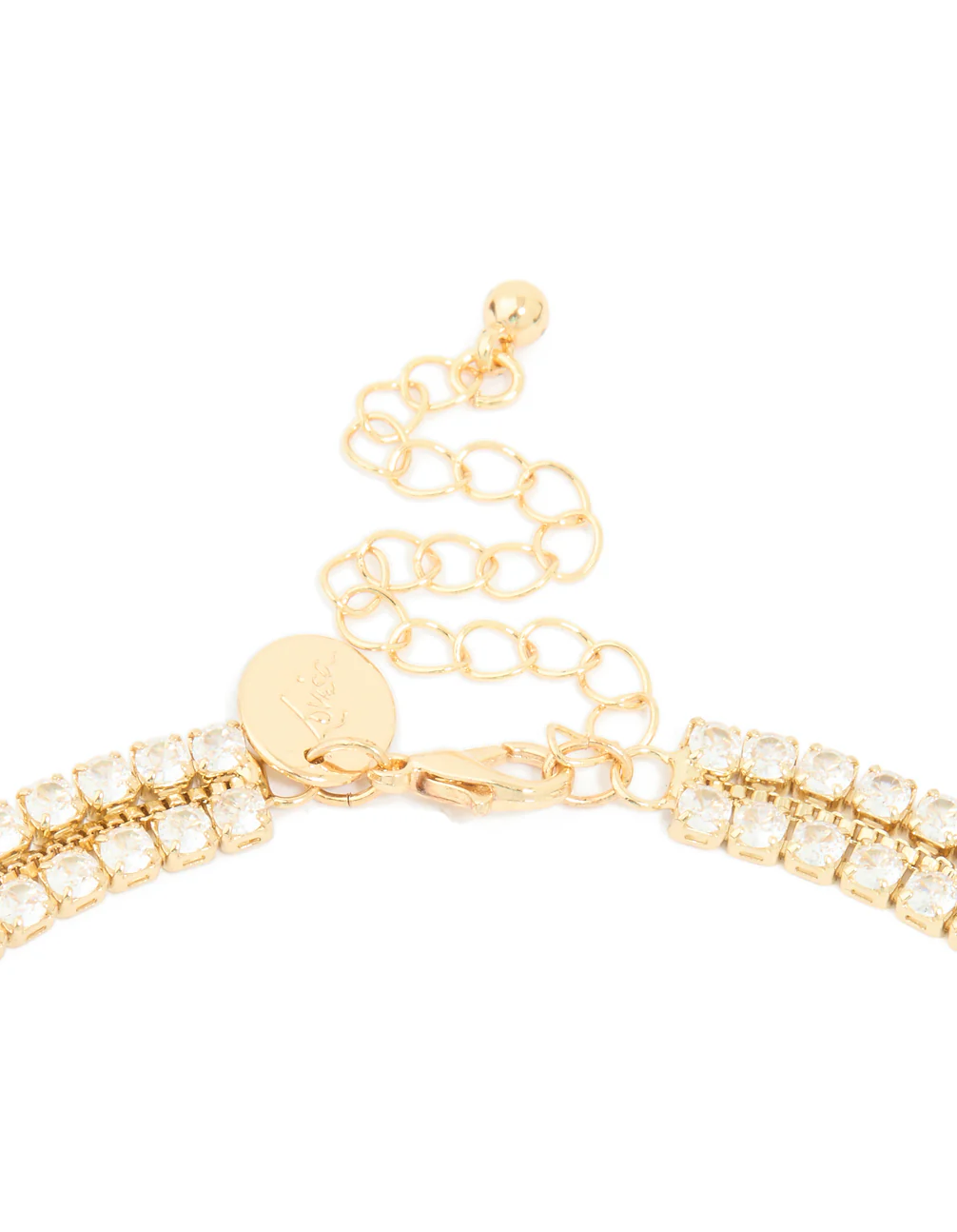 Gold Plated Cubic Zirconia Tennis Layered Necklace - Image 3