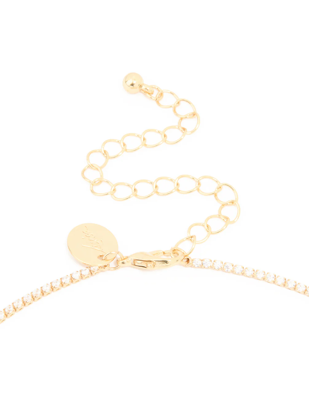 Gold Plated Cubic Zirconia Tennis Necklace - Image 3