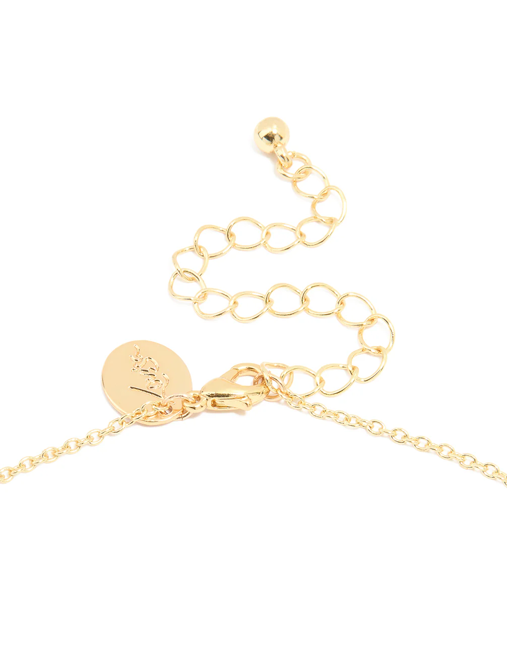 Gold Plated Cubic Zirconia Triple Pebble Pendant Necklace - Image 5