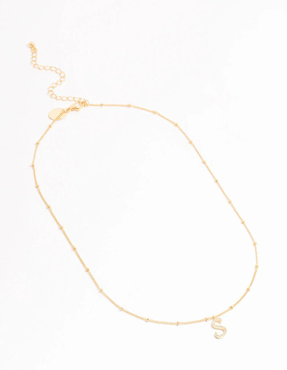 Gold Plated Cursive Initial Necklace - Image 2