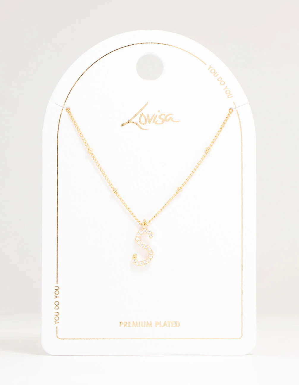 Gold Plated Cursive Initial Necklace - Image 3