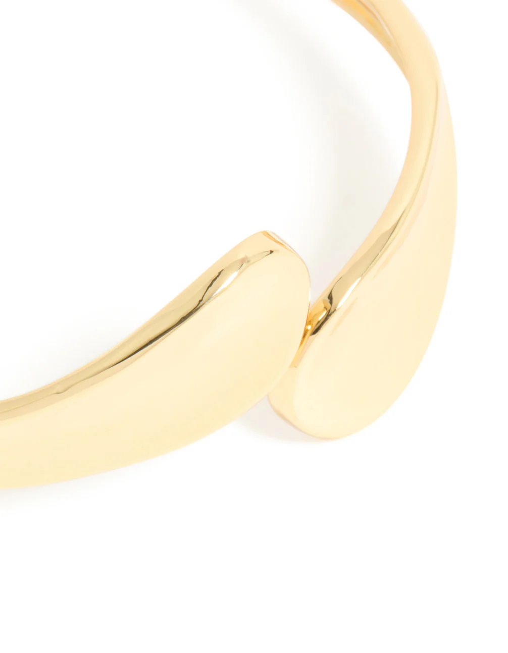 Gold Plated Curved Wrapped Hinged Bangle - Image 4