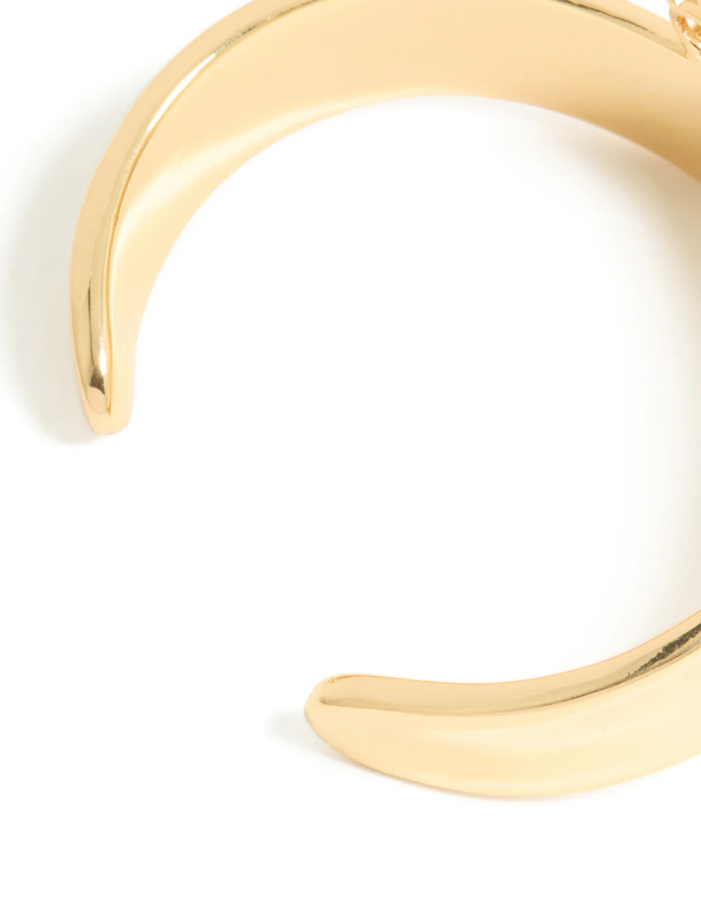 Gold Plated Diamante Centre Thick Wrist Cuff - Image 5