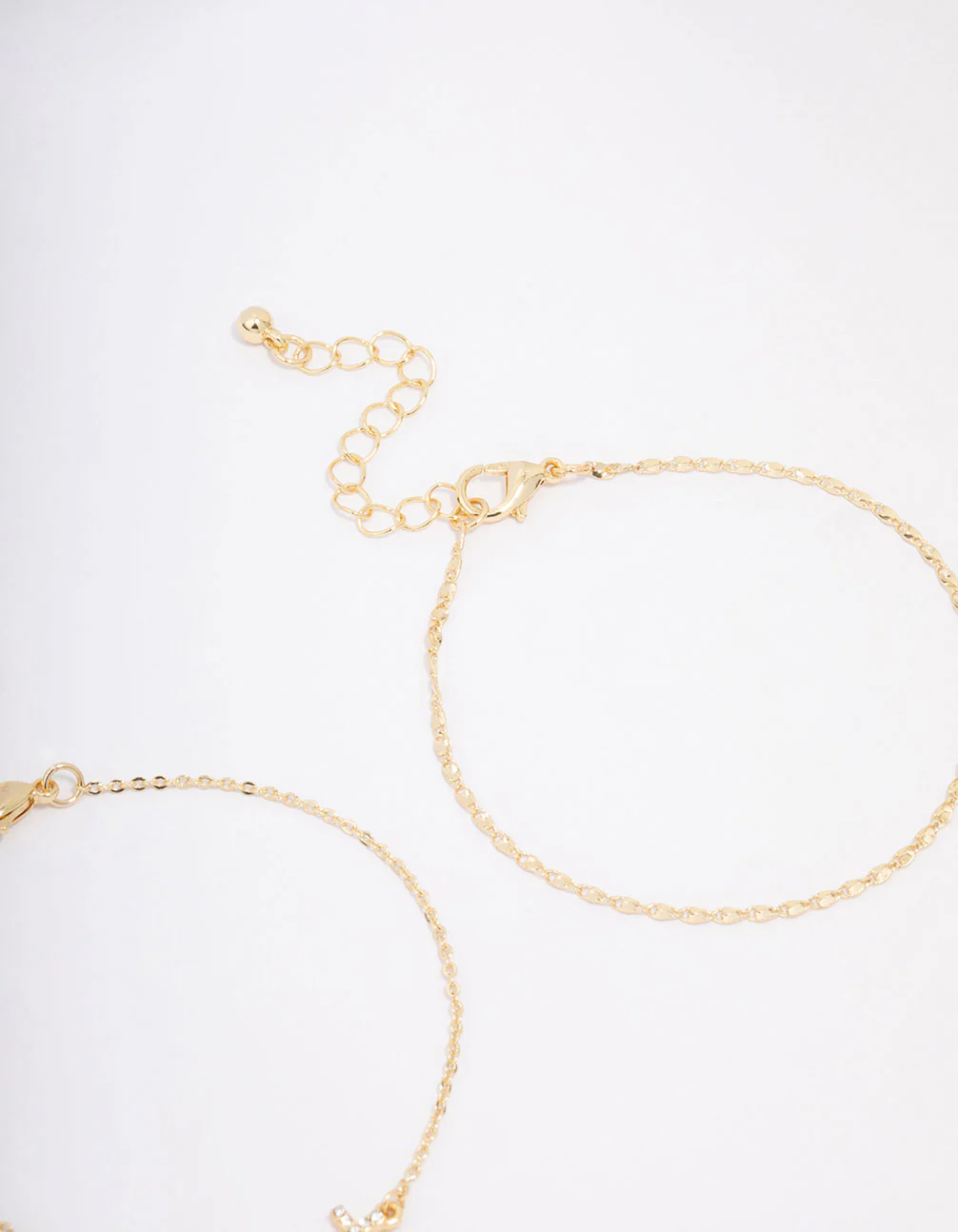 Gold Plated Diamante Cross Bracelet 3-Pack - Image 3