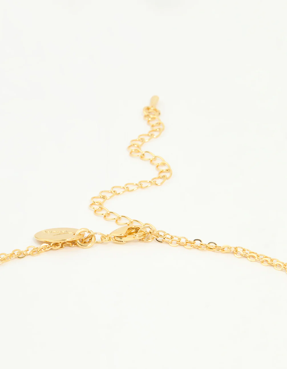 Gold Plated Diamante Cross Layered Necklace - Image 3