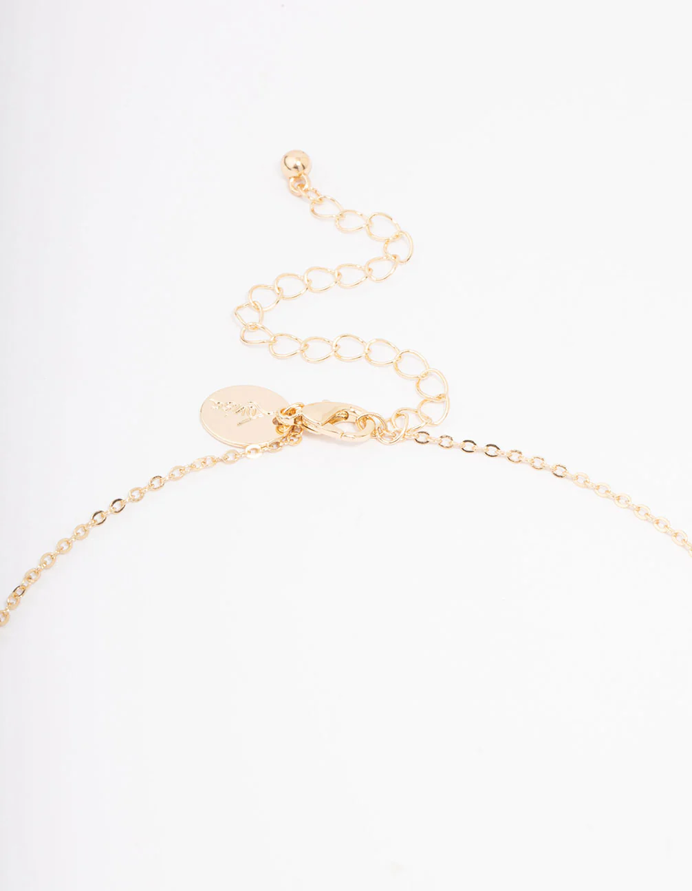 Gold Plated Diamante Cross Pendant Necklace & Stud Earring Set - Image 3