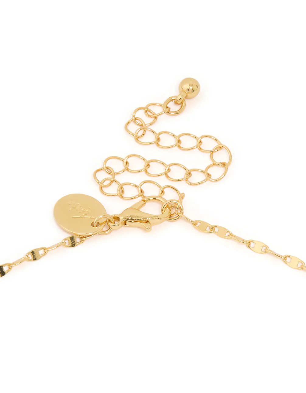 Gold Plated Diamante Cross Y-Necklace - Image 3