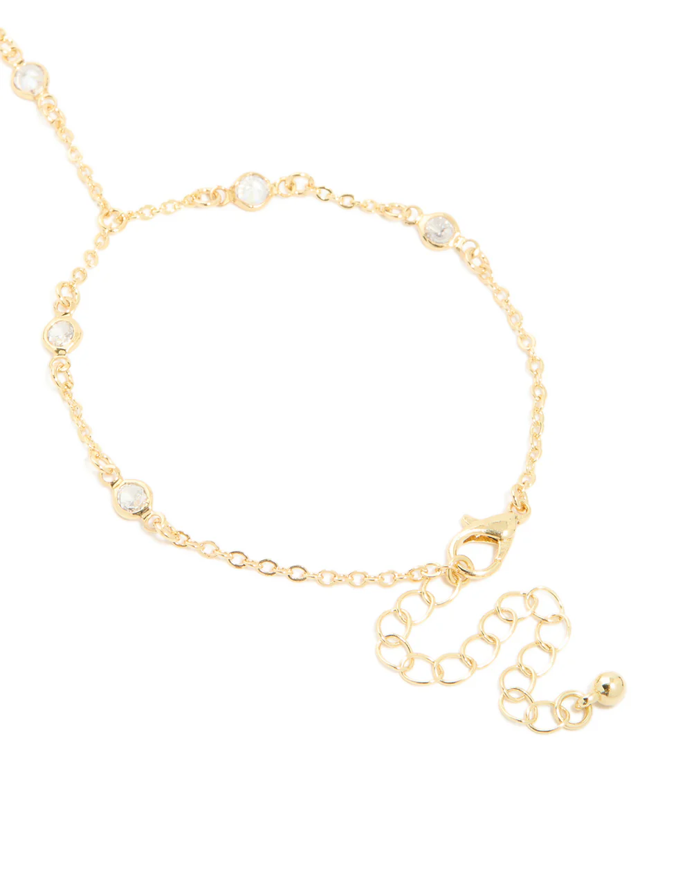 Gold Plated Diamante Hand Chain - Image 3