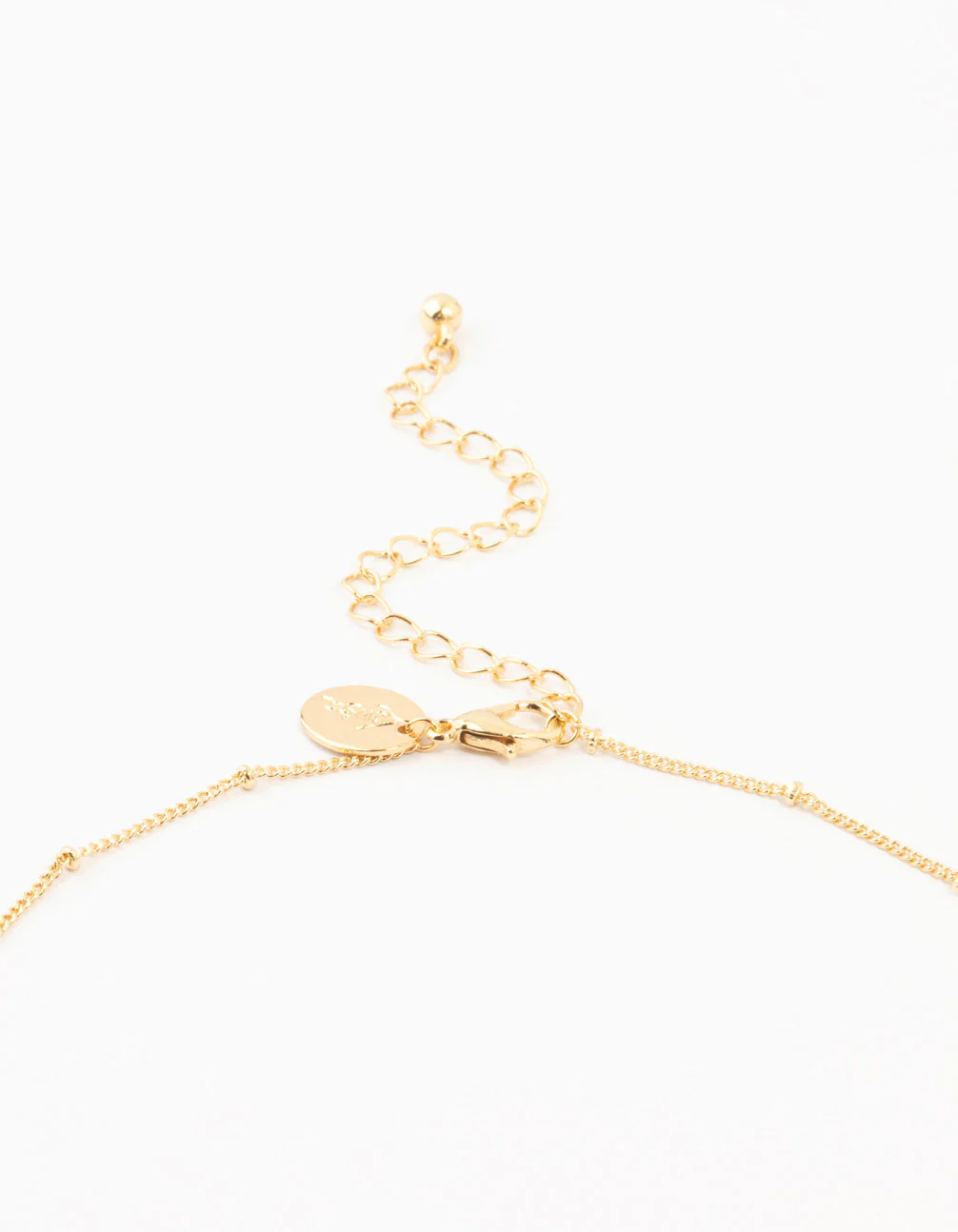 Gold Plated Diamante Heart Mary Necklace & Stud Earrings Set - Image 3