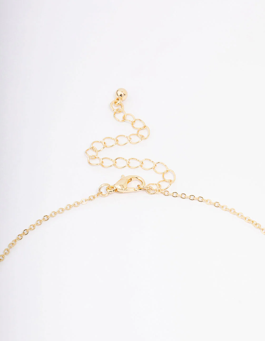 Gold Plated Diamante Heart Wing Necklace & Stud Earring Set - Image 3