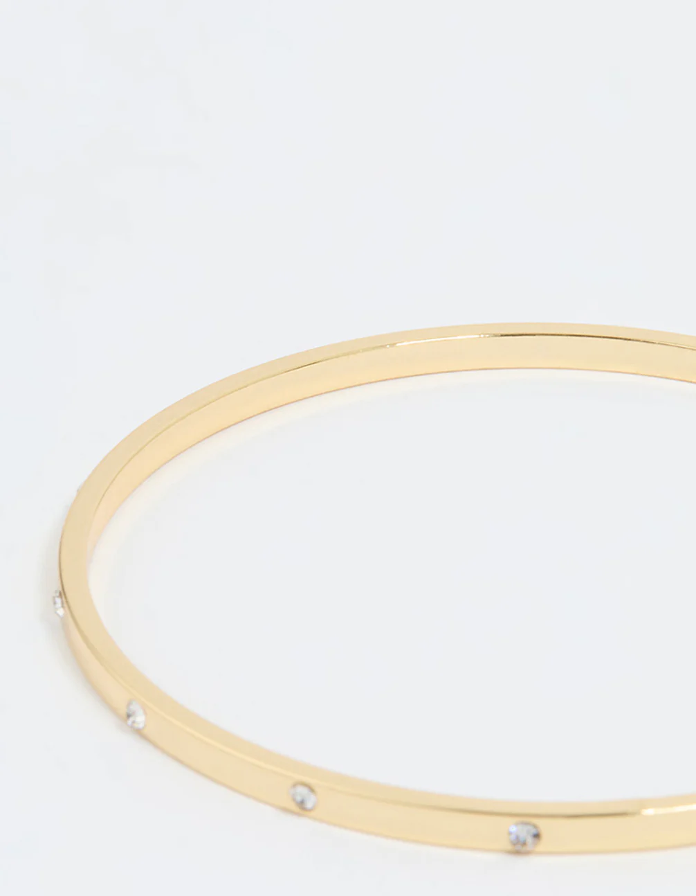 Gold Plated Diamante Inlay Bangle - Image 3