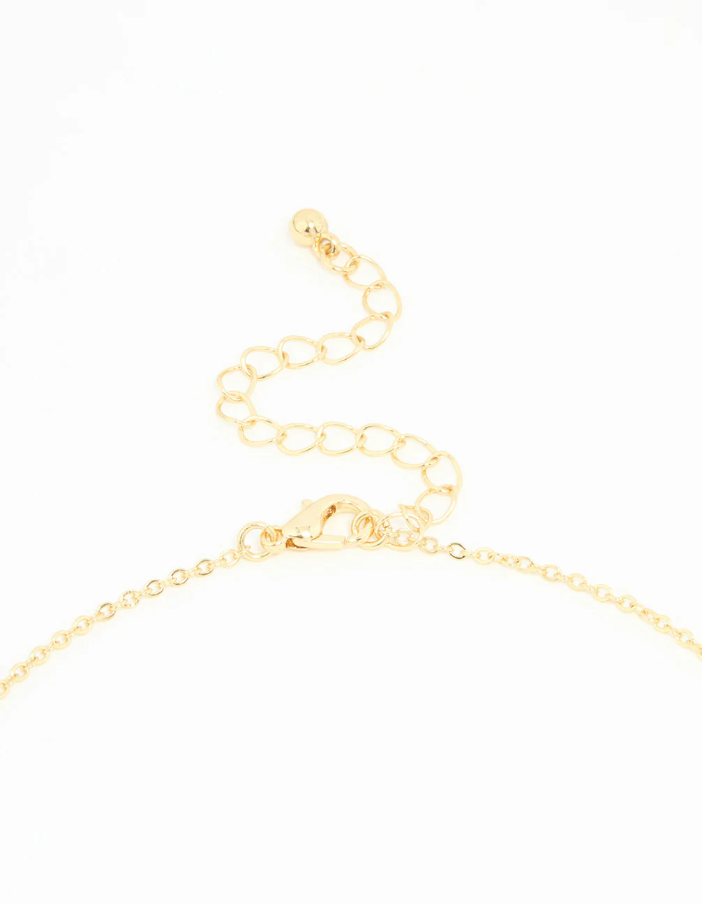 Gold Plated Diamante Outline Black Flower Pendant Necklace - Image 5