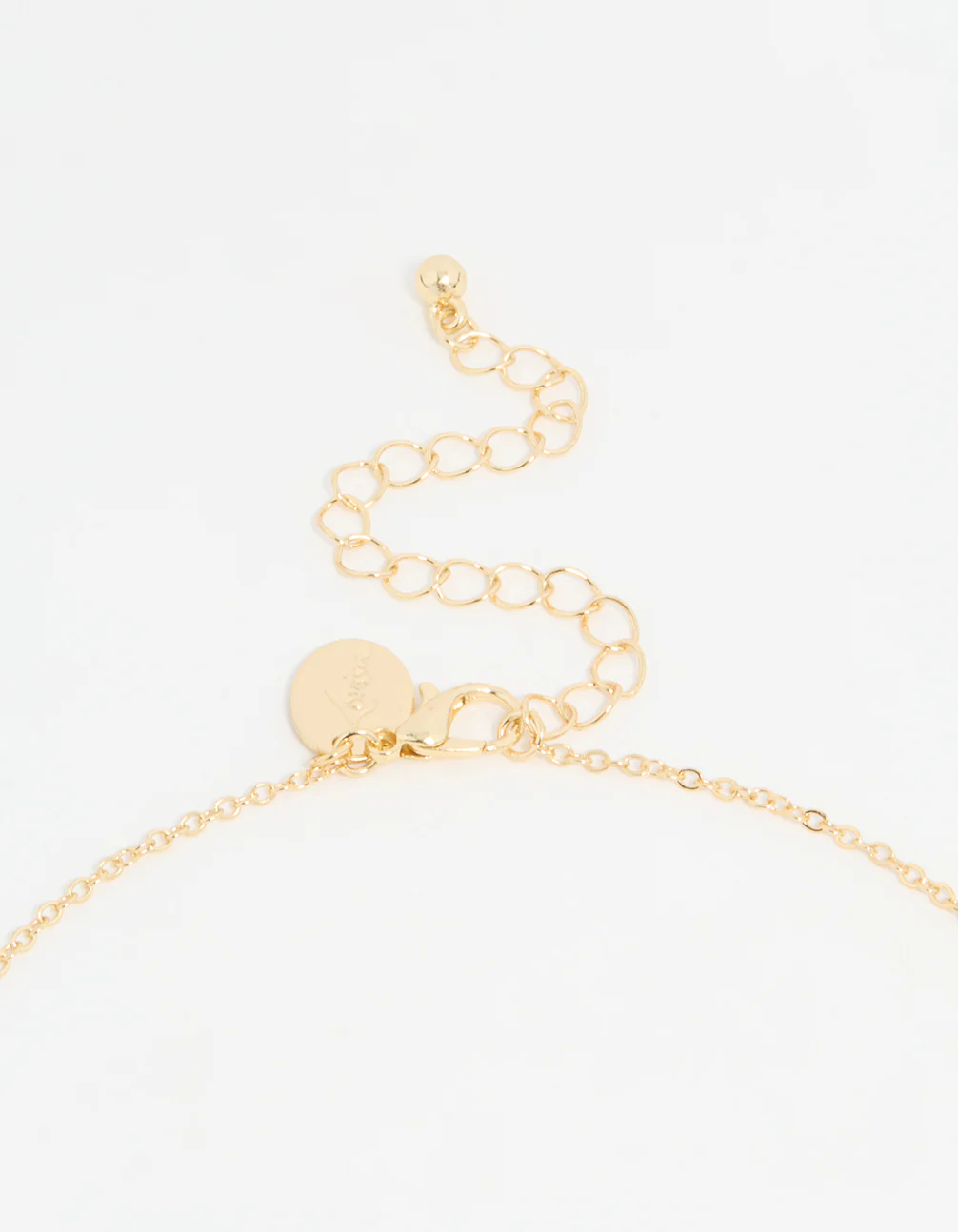 Gold Plated Diamante Pave Chunky Bow Necklace - Image 5