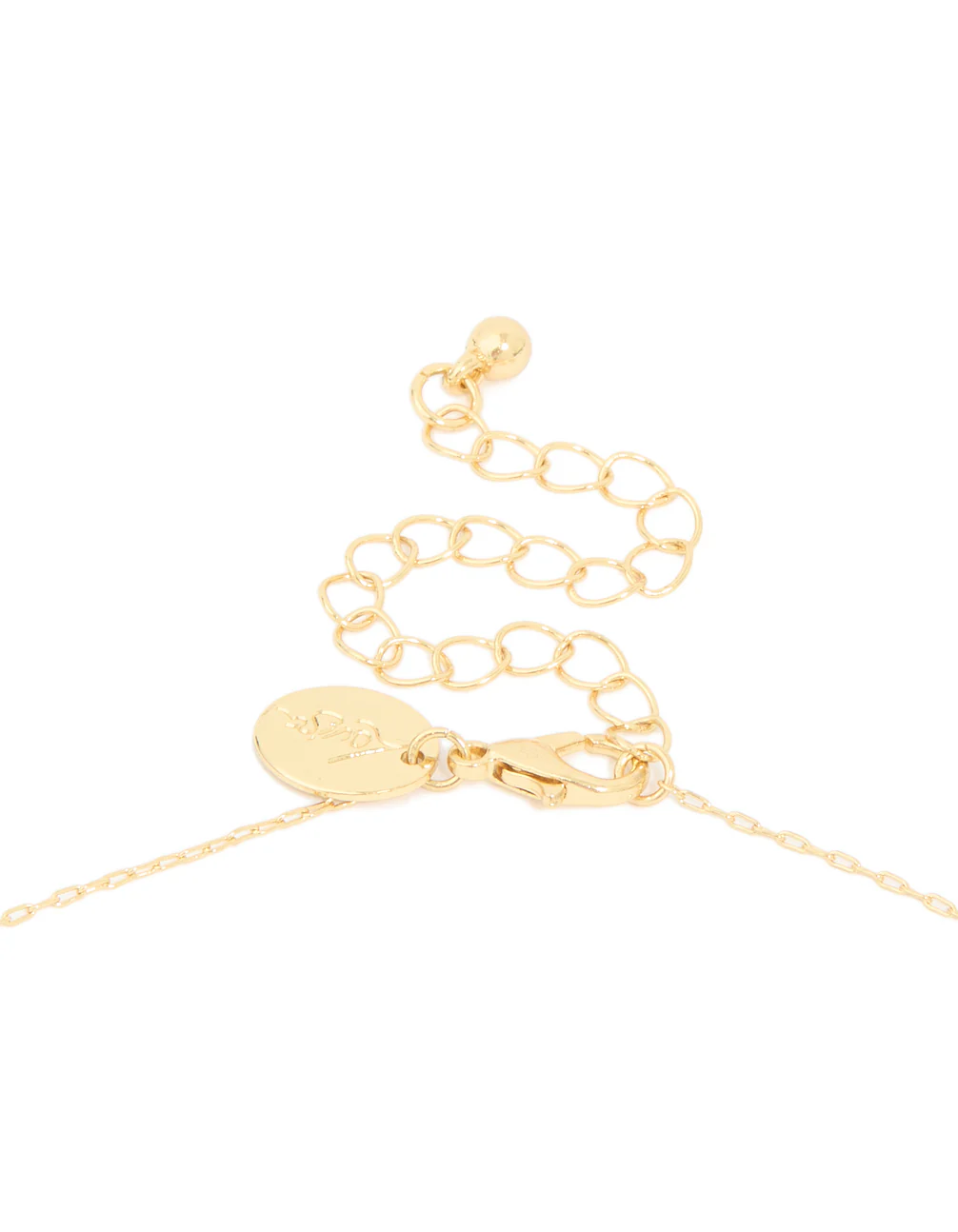 Gold Plated Diamante Rosary Necklace - Image 3