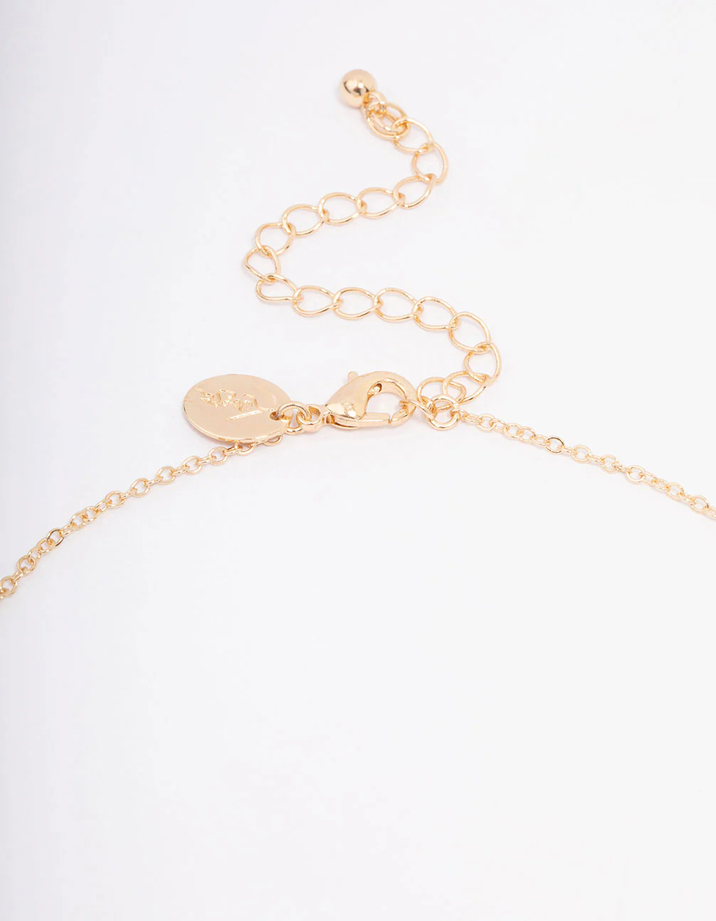Gold Plated Diamante Station Pendant Necklace - Image 3