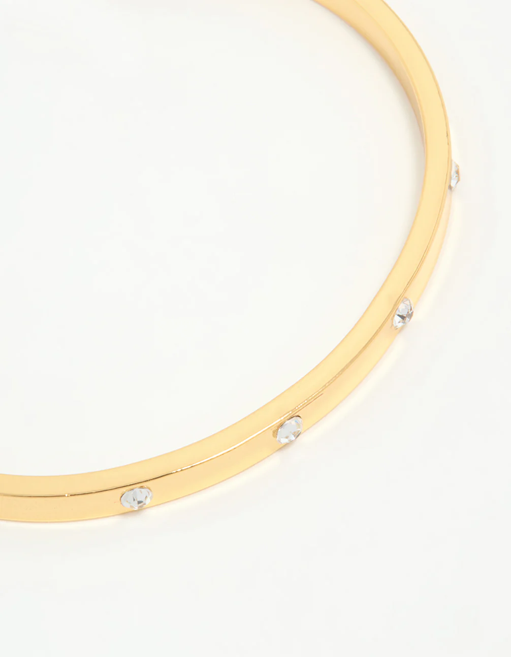 Gold Plated Diamante Wrist Cuff - Image 2