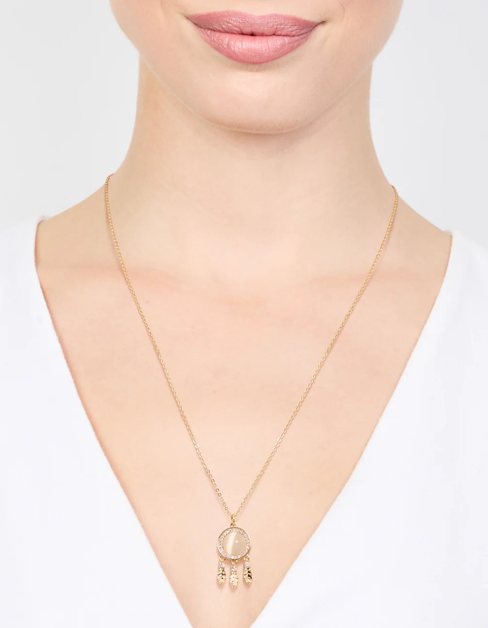 Gold Plated Dream Catcher Necklace - Image 2