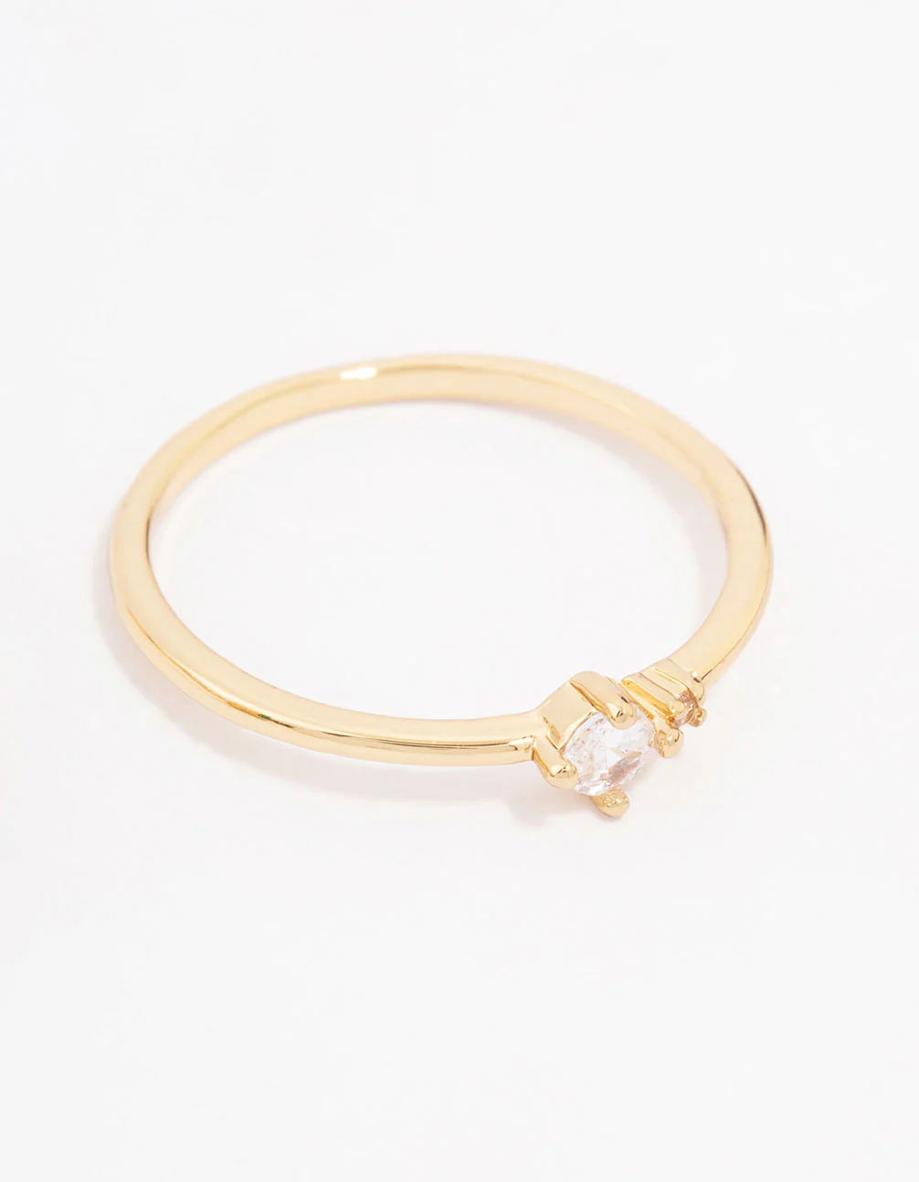 Gold Plated Elegant Pear Triple Stacking Ring - Image 3