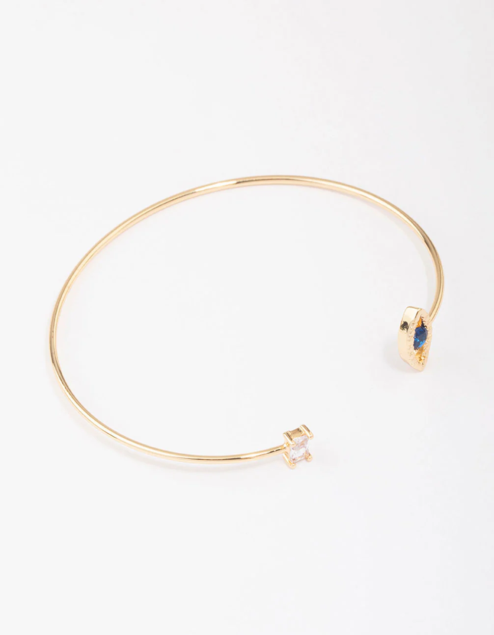 Gold Plated Evil Eye Cubic Zirconia Wrist Cuff