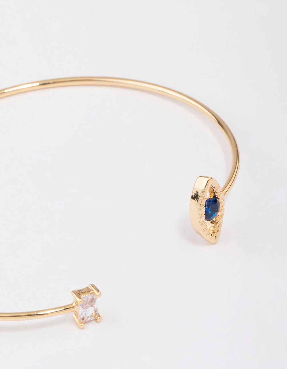 Gold Plated Evil Eye Cubic Zirconia Wrist Cuff - Image 3