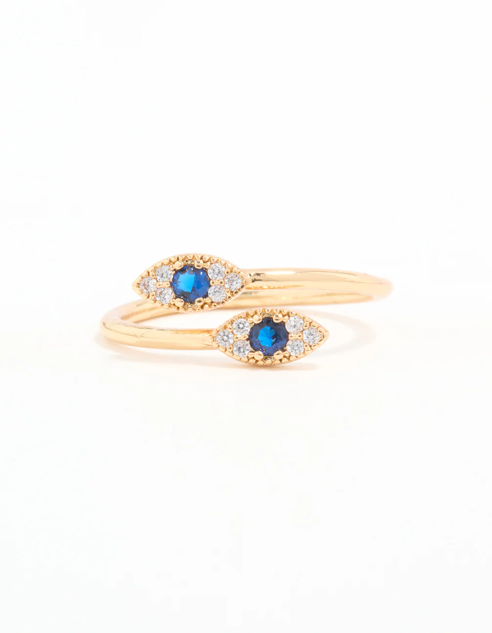 Gold Plated Evil Eye Wrap Ring - Image 3