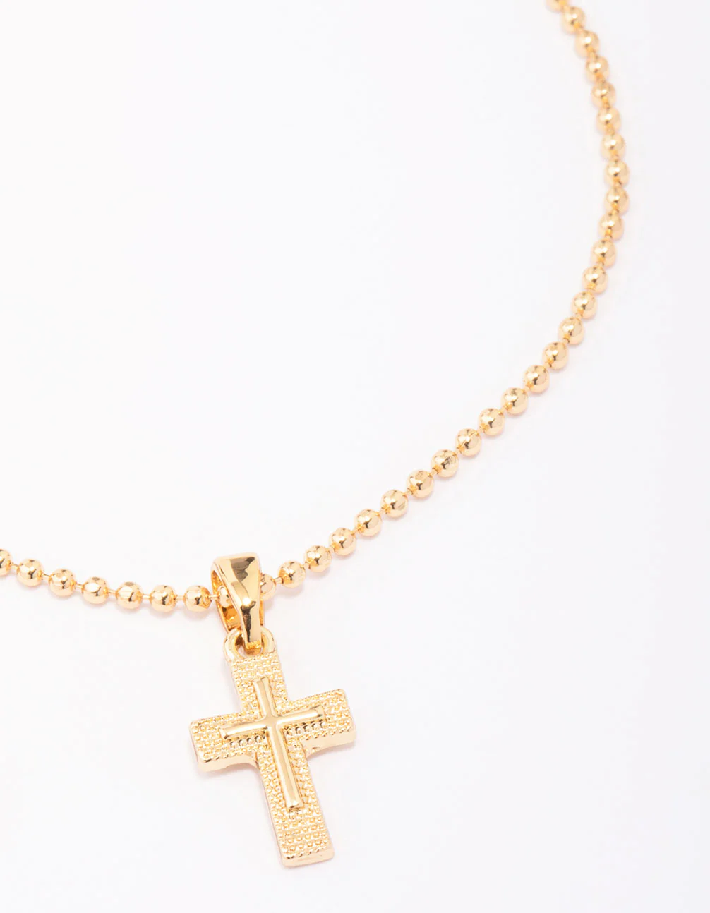 Gold Plated Figaro & Ball Cross Bracelets 2-Packs - Image 3