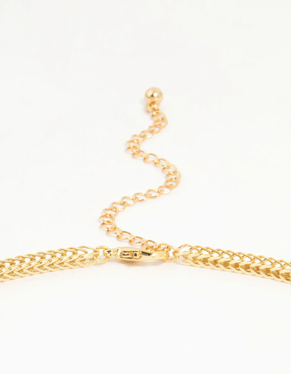 Gold Plated Fine Weave Box Chain Necklace - Image 3