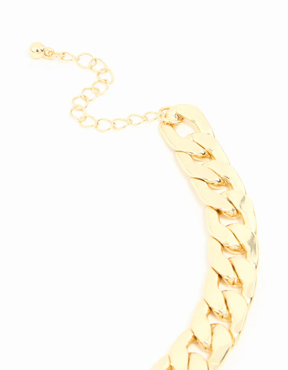 Gold Plated Flat Curb Chain Bracelet - Image 3