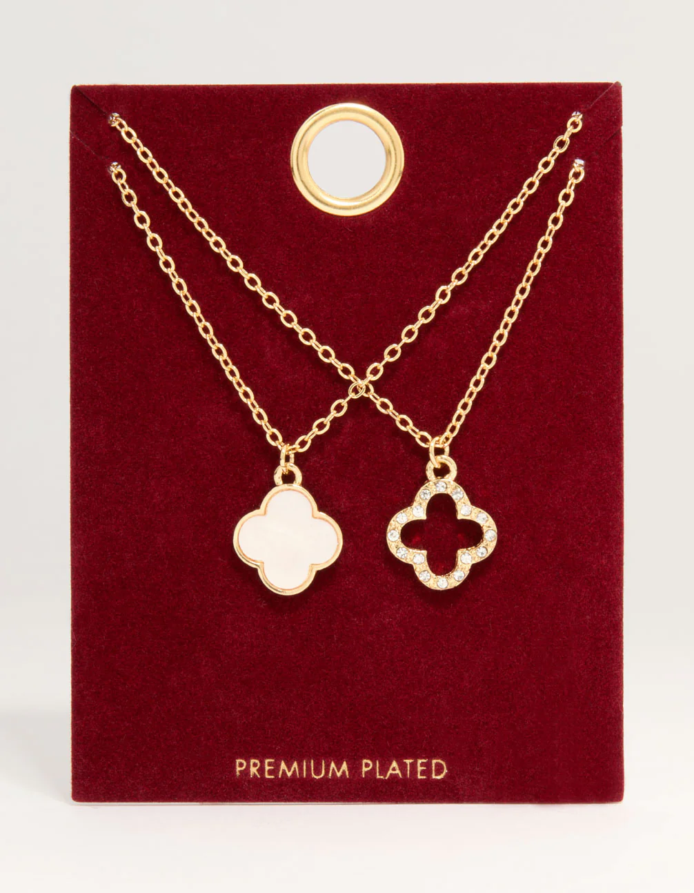 Gold Plated Flower Pendant Necklaces 2-Pack - Image 3