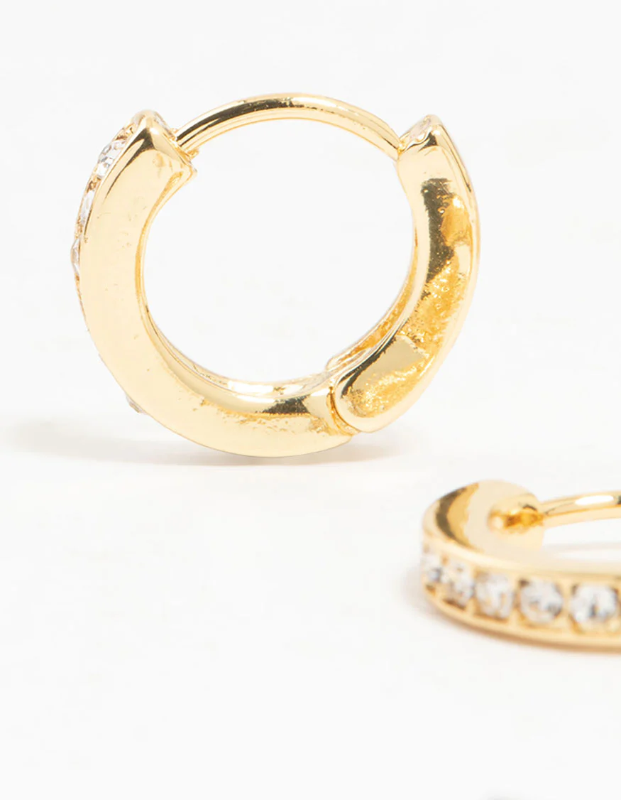Gold Plated Flower Stud & Hoop Earrings 4-Pack - Image 2