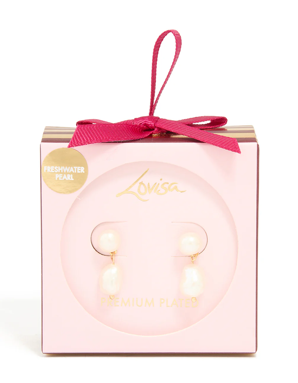Gold Plated Freshwater Pearl Drop Earrings - Image 5