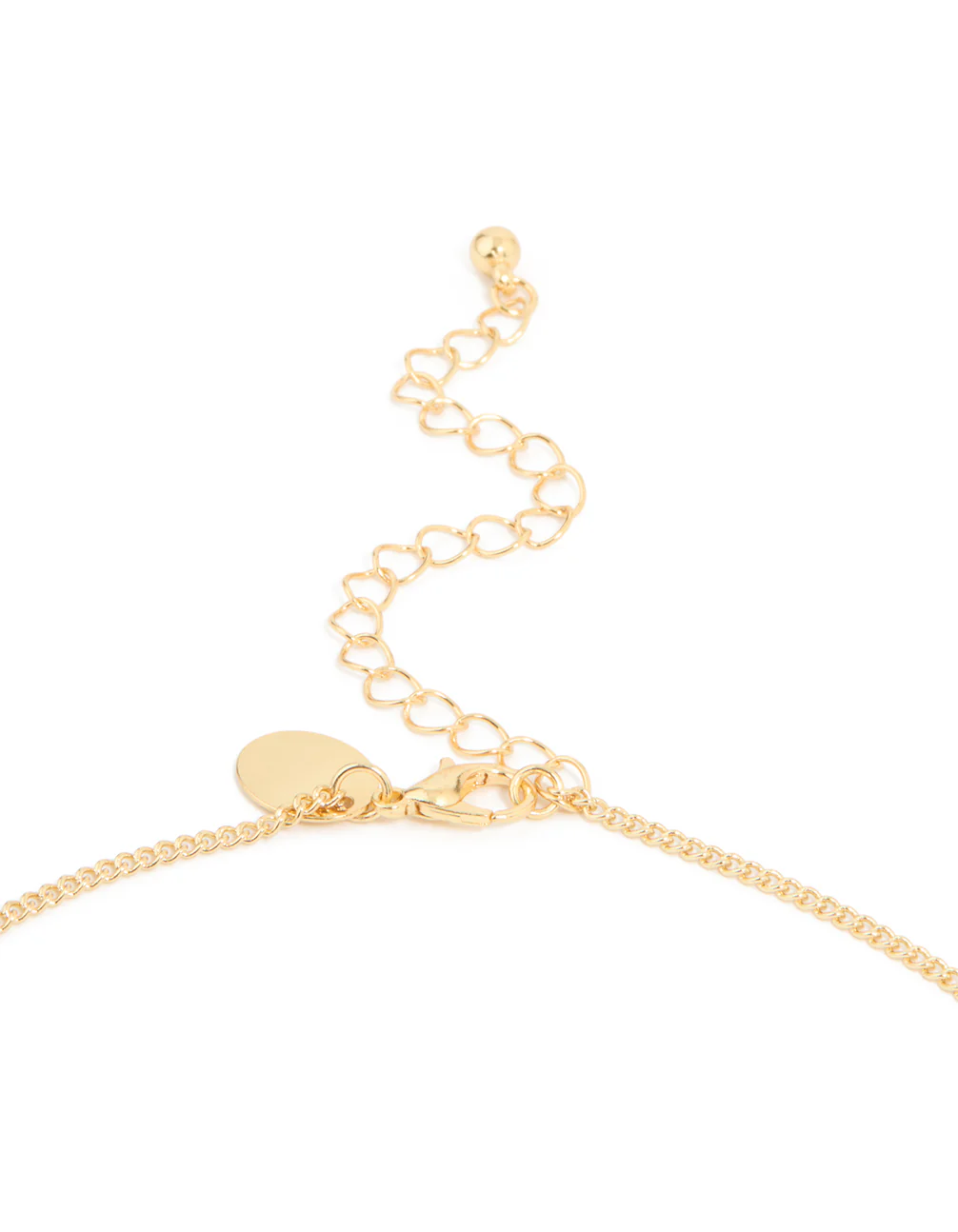 Gold Plated Freshwater Pearl & Mini Link Necklace - Image 3