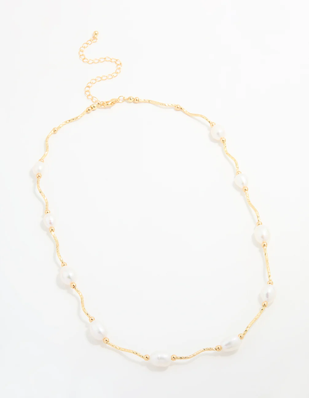 Gold Plated Freshwater Pearl Necklace - Image 4