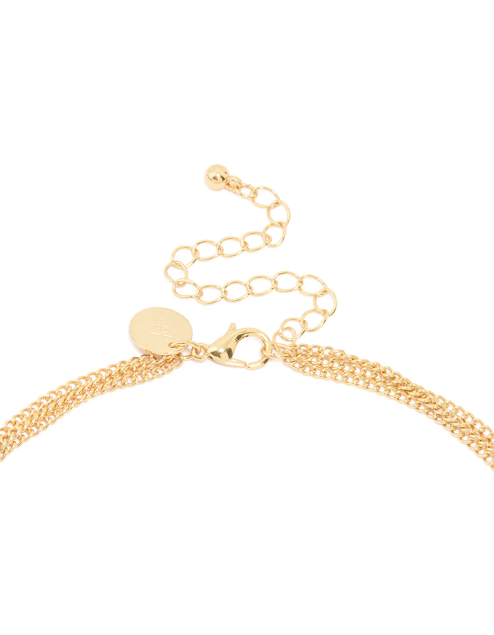 Gold Plated Freshwater Pearl & Twisted Link Chain Necklace - Image 3