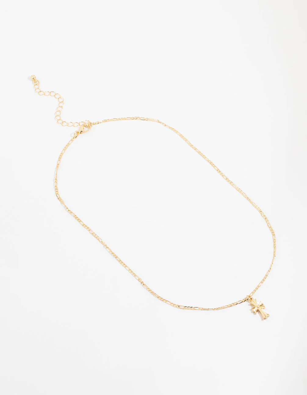 Gold Plated Gothic Mini Cross Necklace - Image 4