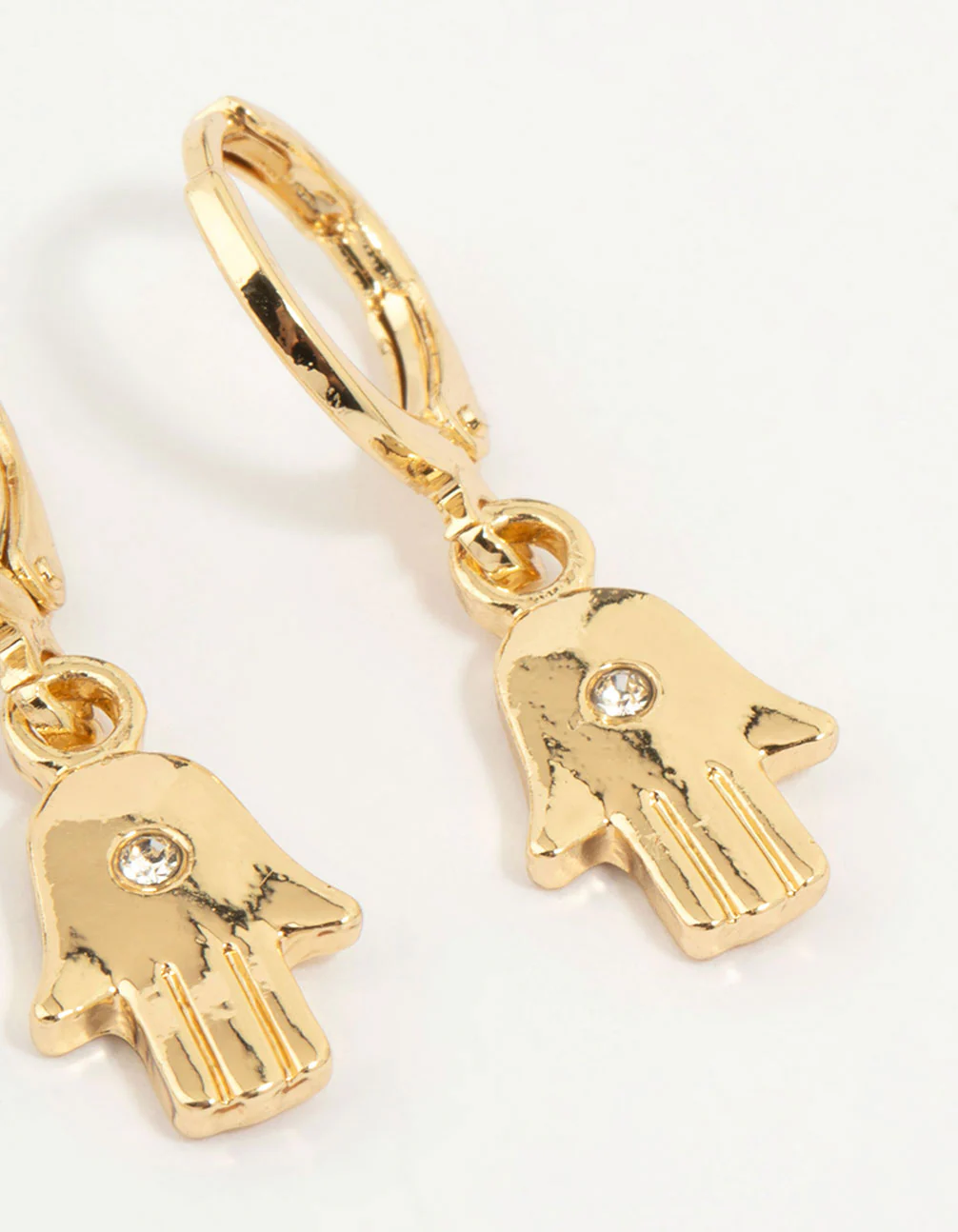 Gold Plated Hamsa Hand & Evil Eye Earrings 3-Pack - Image 3