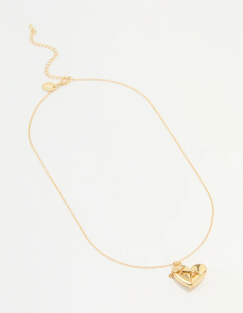 Gold Plated Heart Locket Pendant Necklace - Image 2