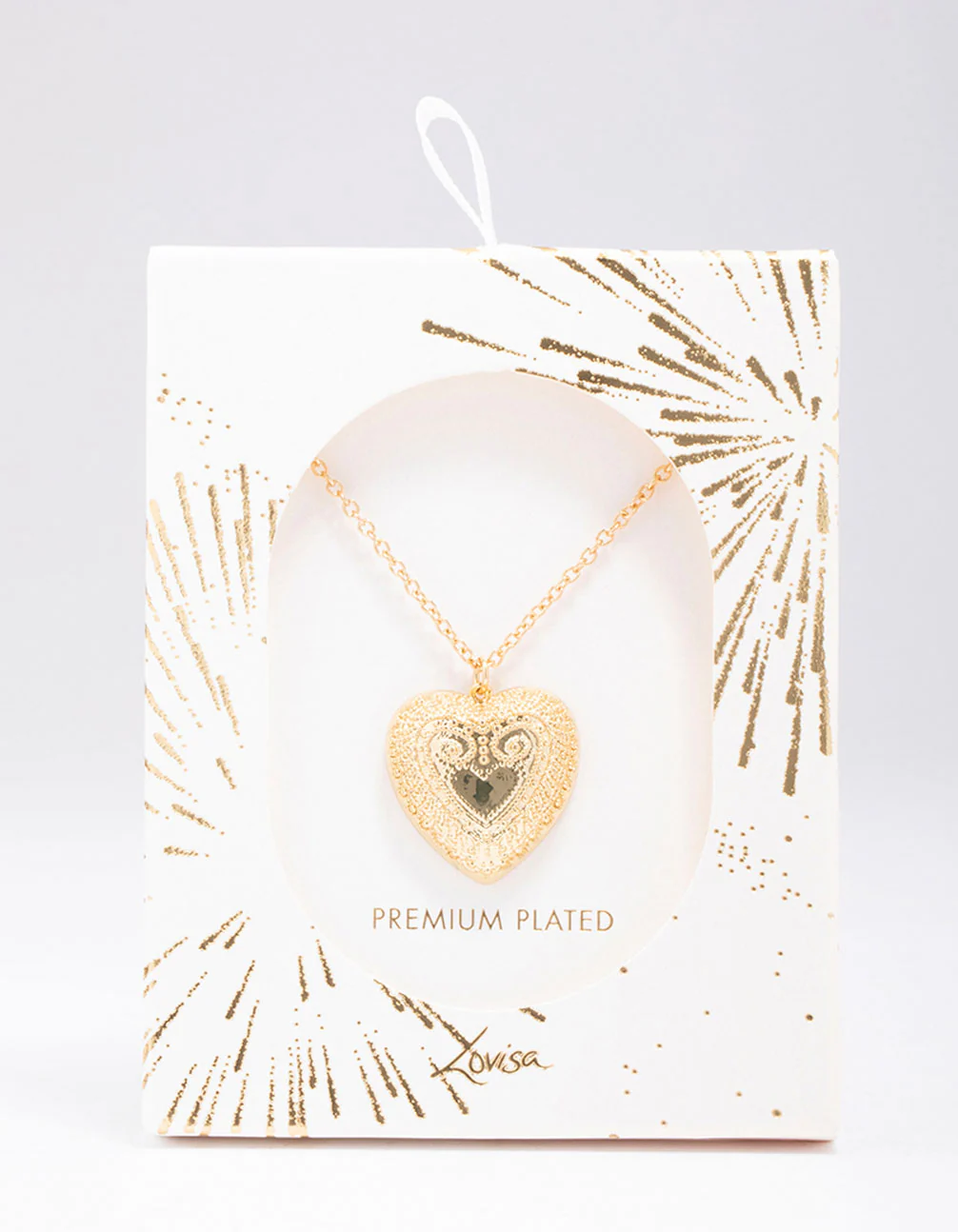 Gold Plated Heart Pendant Necklace - Image 2