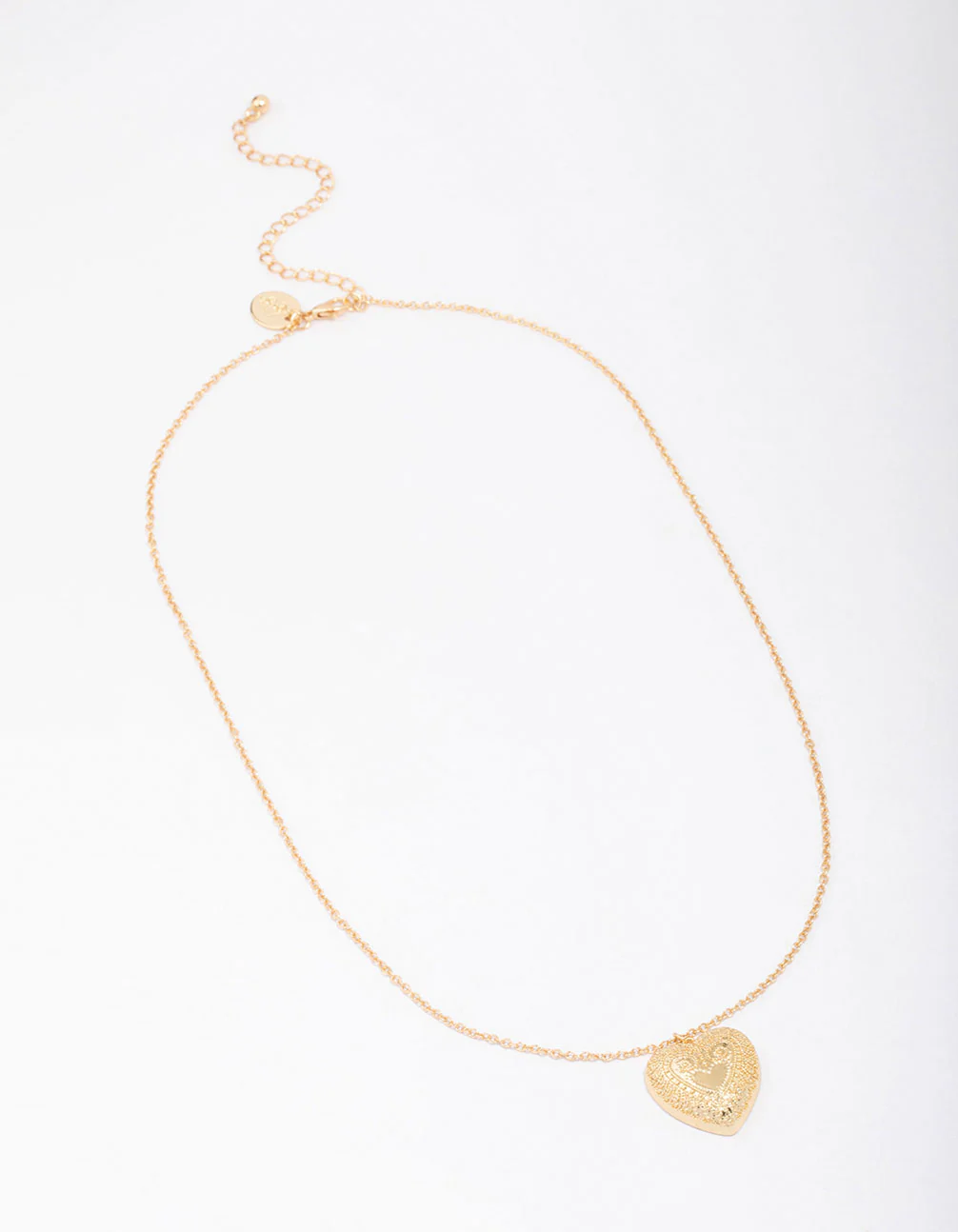 Gold Plated Heart Pendant Necklace - Image 3