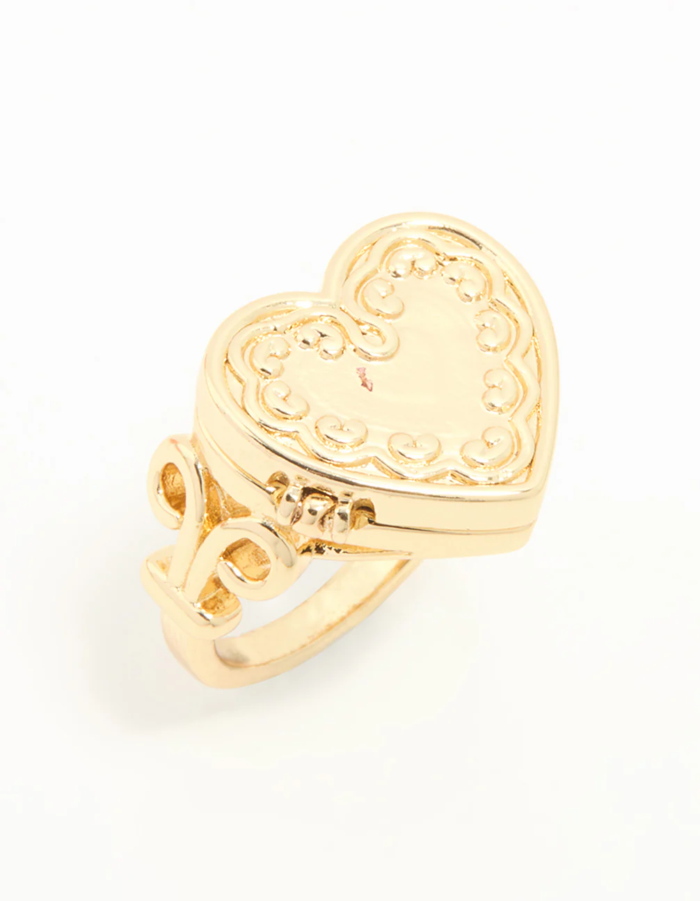 Gold Plated Heart Locket Ring - Image 2