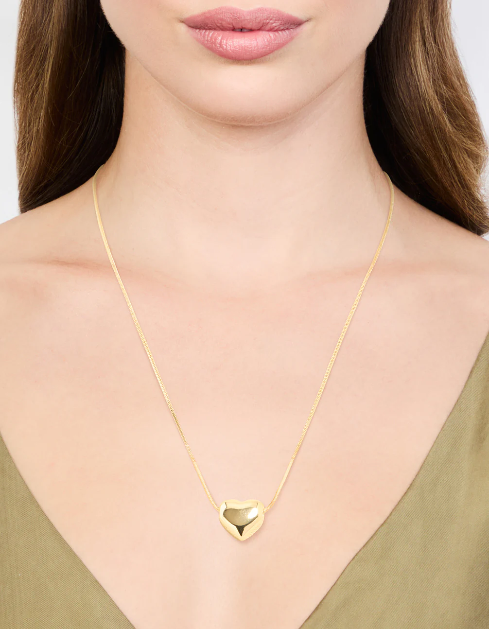 Gold Plated Heart Pendant Necklace - Image 2