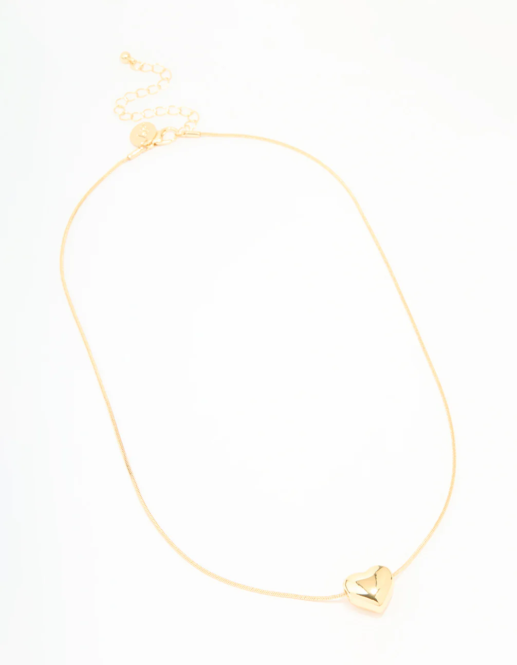 Gold Plated Heart Pendant Necklace - Image 4