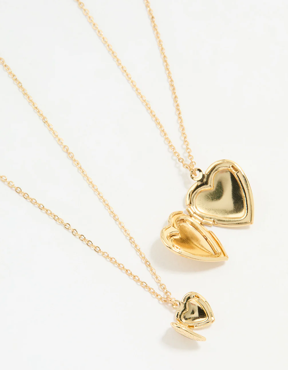 Gold Plated Heart Pendant Necklaces 2-Pack - Image 3