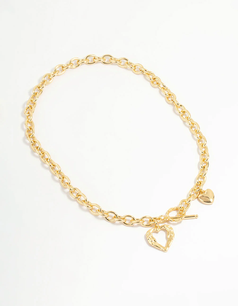 Gold Plated Heart T&O Necklace - Image 2