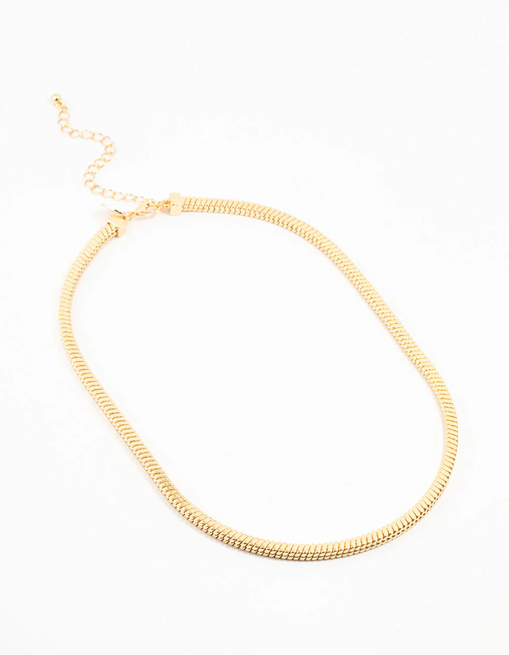 Gold Plated Heavy Square Chain Necklace - Image 2