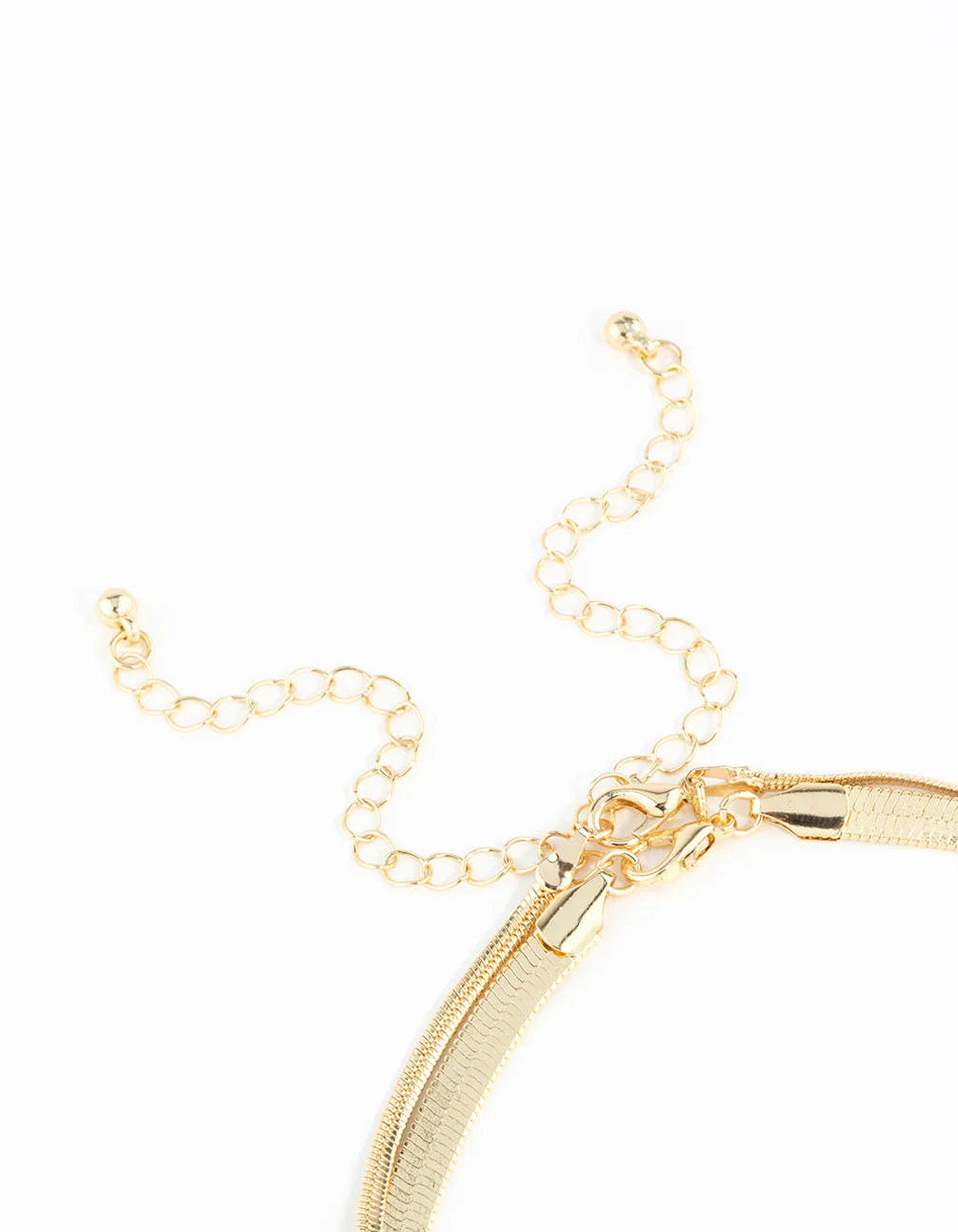Gold Plated Herringbone Chain Necklaces 2-Pack - Image 3