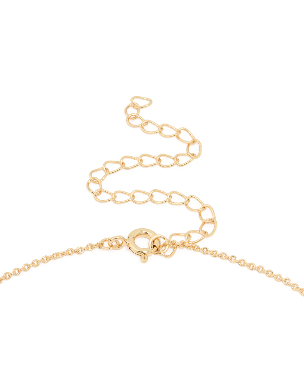 Gold Plated Brass Cubic Zirconia Hollow Flower Necklace - Image 5