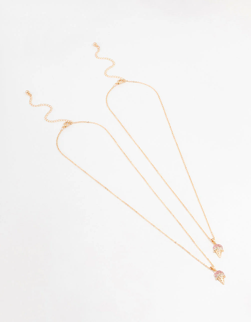 Gold Ice Cream Necklaces 2-Pack - Image 2
